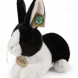 Peluche lapin noir et blanc 22cm Eco-friendly