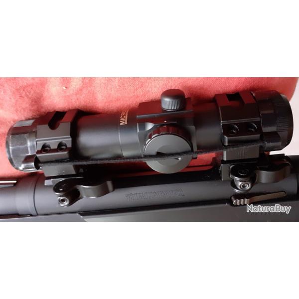 Carabine Winchester 300WM avec embase_montage amovible et point rouge