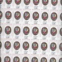 planche complète de timbres neufs de France 32