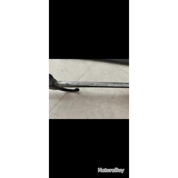 Lot: Baonnette Chassepot (St Etienne 1867)+Fusil + pointe harpon