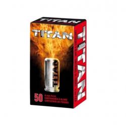 50 cartouches à blanc Titan 9mm PAK (Pistolet)