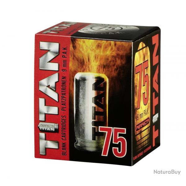 CARTOUCHES A BLANC CAL. 9MM PAK PISTOLET X 75 PERFECTA TITAN