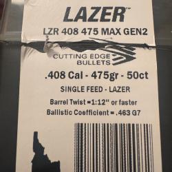 Cutting Edge cal. 408 lazer