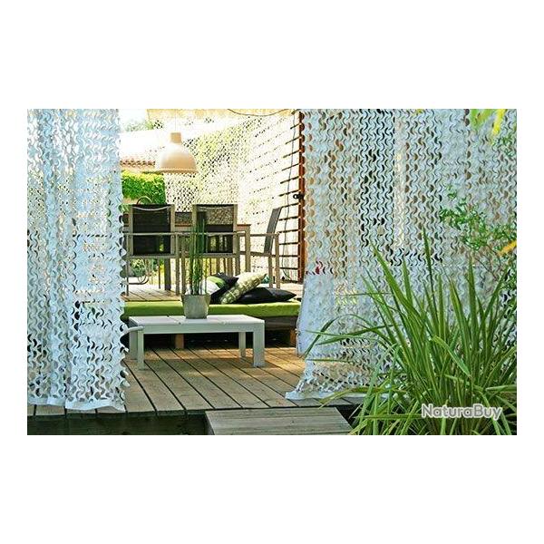 Filet de camouflage à la découpe (2,20m de large) - Blanc/Gris Blanc