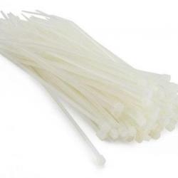 Colliers de serrage 200x2,5mm - Paquet de 100 Blanc