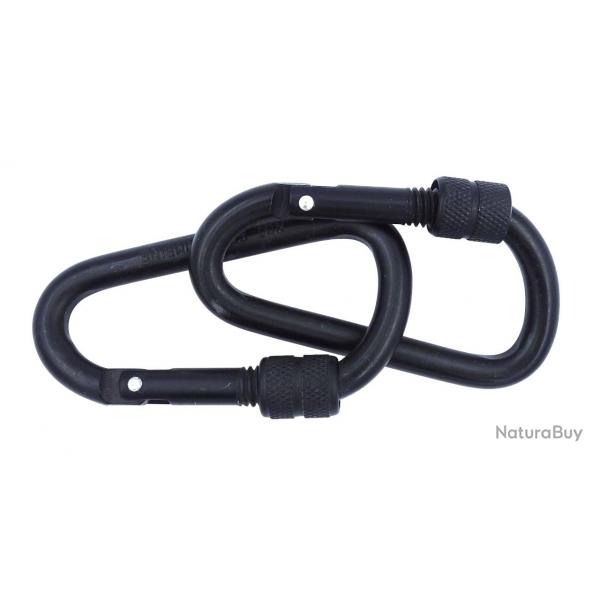 Lot de 2 mousquetons Aluminium - 8 cm Vert