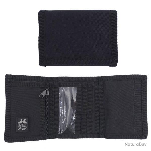 Portefeuille uni militaire Noir