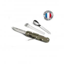 Couteau Bivouac Multifonction - Made in France Vert