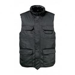 Gilet sans manches Doublé Polaire Noir