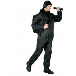 Coupe-Vent Tempête Doublée Polaire Noir S