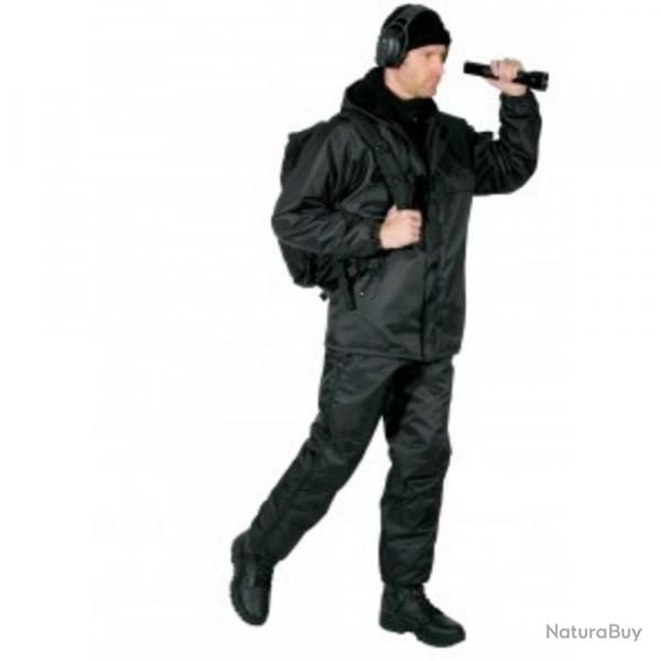 Coupe Vent Tempête Doublée Polaire Noir