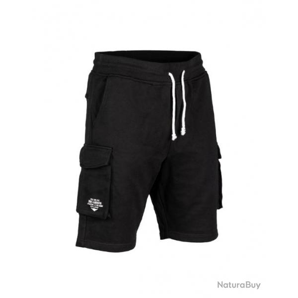 Short en coton Multipoches Noir