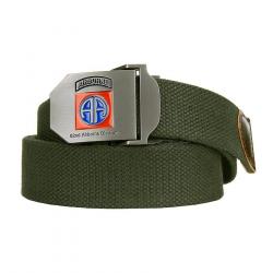 Ceinture en Tissu "82nd Airborne" Vert