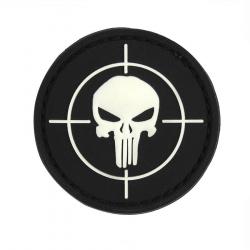 Patch 3D PVC Cible Punisher Noir
