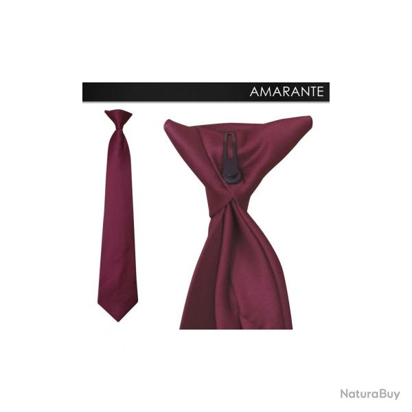 Cravate  clip Rouge