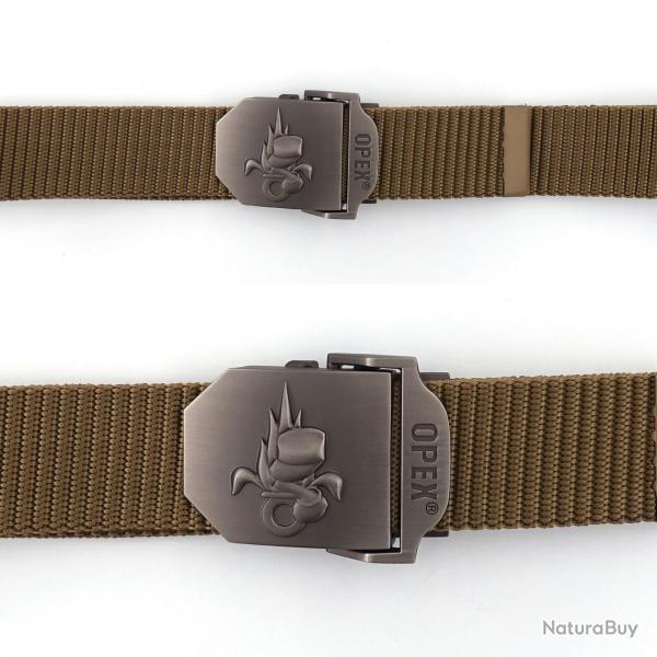 Ceinture boucle grave LEGION Beige