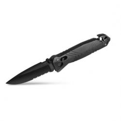 Couteau CAC Lame Sérration / Manche PA6 Noir