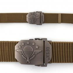 Ceinture boucle gravée PARA Beige