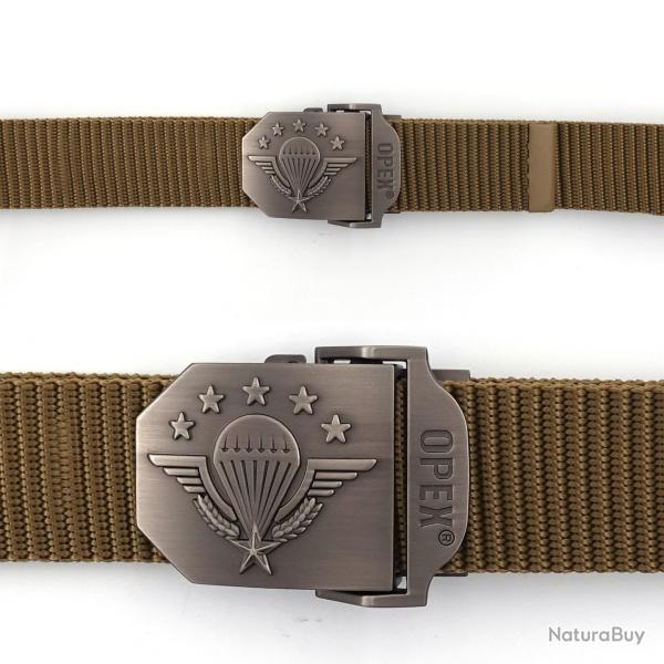 Ceinture boucle grave PARA Beige