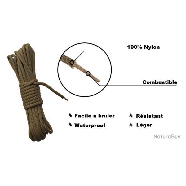 Para-corde Fire de survie - 10m Beige