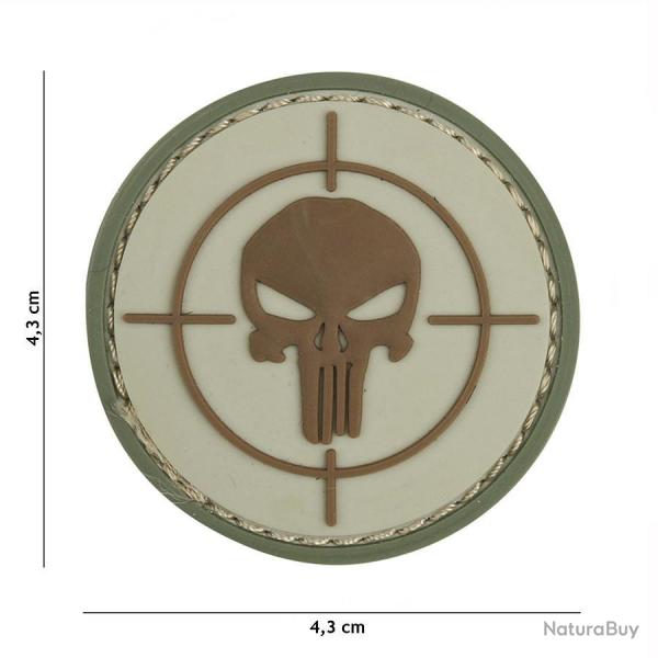 Patch 3D PVC Cible Punisher Beige