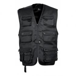 Gilet Reporter Multipoches Noir 2XL
