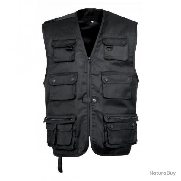 Gilet Reporter Multipoches Noir