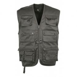 Gilet Reporter Multipoches Vert