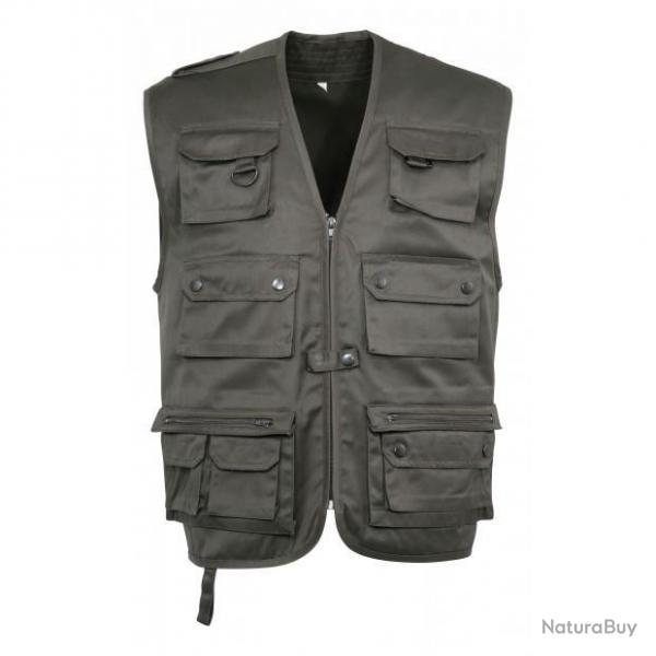 Gilet Reporter Multipoches Vert L