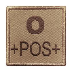 Patch Groupe Sanguin Tissu Beige A pos