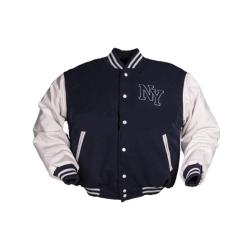 Veste TEDDY Baseball New York Bleu Marine