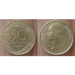 France 50 Centimes 1962 Piece Marianne Centime de Franc Francs