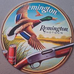 plaque decoration en alu panneau vintage REMINGTON Shotgun canard chasse