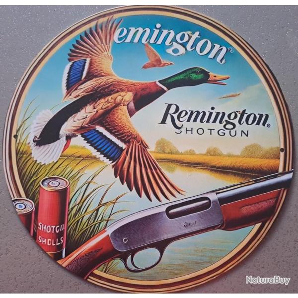 plaque decoration en alu panneau vintage REMINGTON Shotgun canard chasse