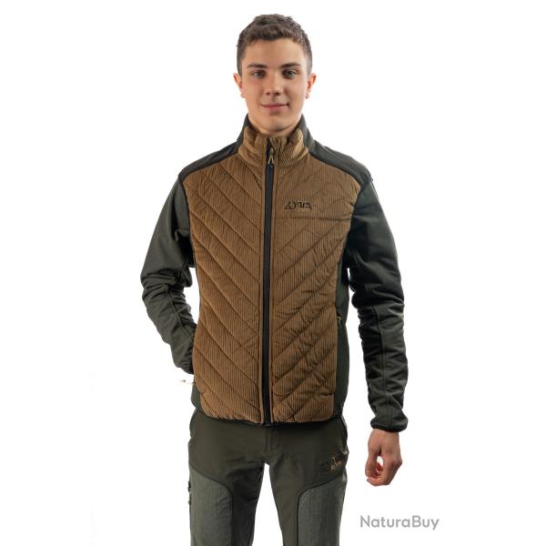 GILET HYBRIDE EN TISSU ANTI-BRUIT - BAKU MAN VEST - ZOTTA FOREST - Brun kaki