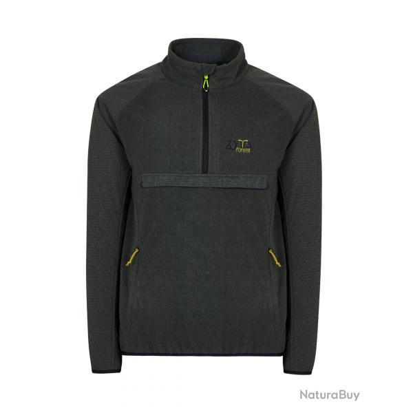 POLAIRE HALF-ZIP MELANGE RENFORCE - STONE MAN FLEECE - ZOTTA FOREST - Vert