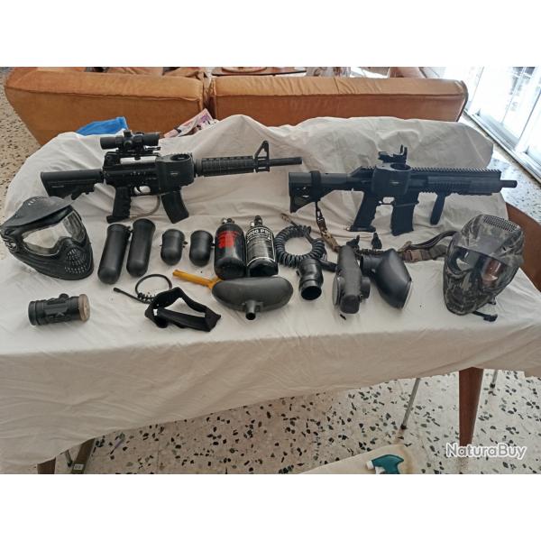 Lanceur paintball M4A1 meca + TM15 electro + accessoires