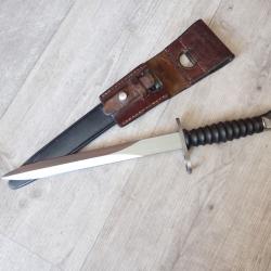 W 227005 Baionnette Suisse FASS 57 Victorinox + porte fourreau en cuir