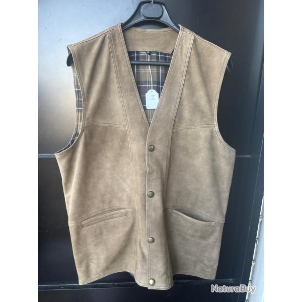 gilet sans manche en peau M, L XXL  neuf destockage chasse enchere