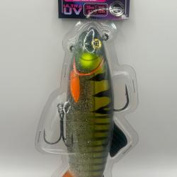 Leurre Fox Rage Replicant Jointed Ultra UV 20cm 120g Green Zebra Ghost