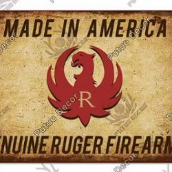 Plaque décorative vintage ruger V1 LIVRAISON GRATUITE