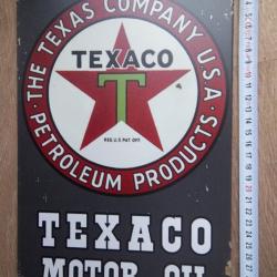 Plaque métal collection vintage plate 20 x 30 cm : TEXACO Motor Oil