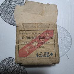 BALLOTIN de 10 CARTOUCHES MUNITIONS 10.4 X 38R VETTERLI MODÈLE 1878
