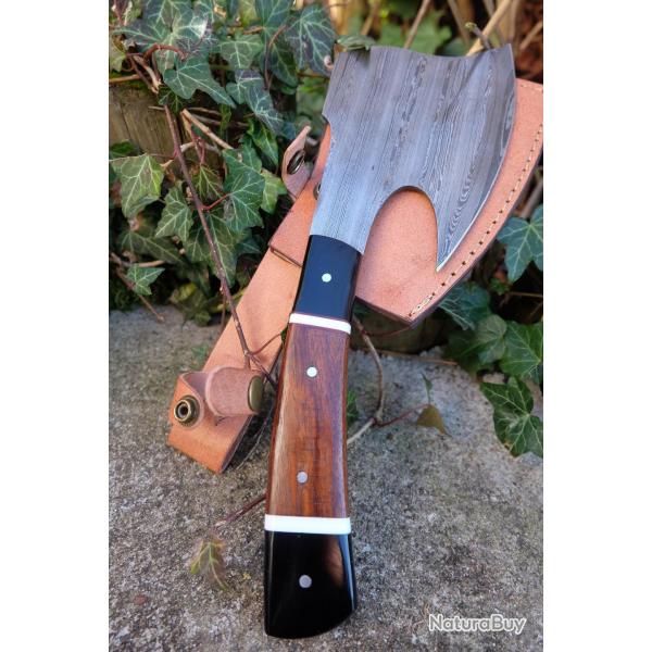 Hachette Damas Lame 256 Couches Manche Bois/Rsine Etui Cuir Fabrication Artisanale 001