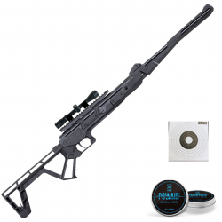 Pack Carabine à air Black Bunker BM8 - Cal.4.5 mm - Noir et accessoires