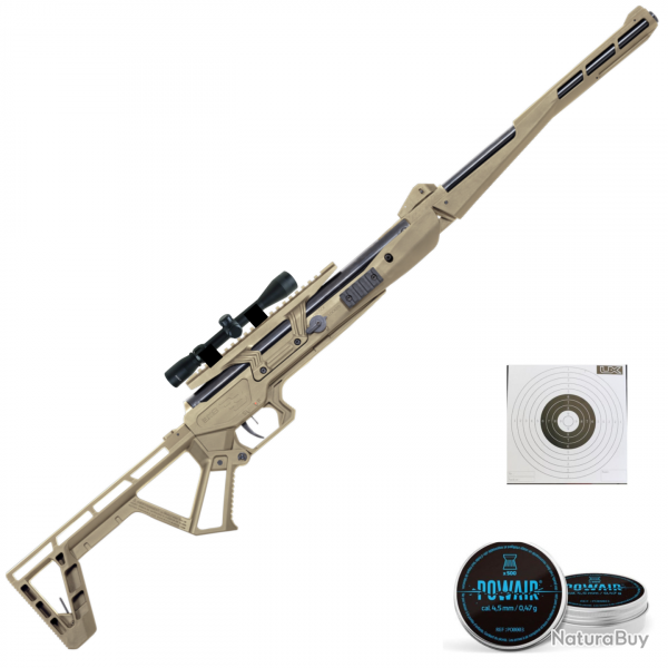 Pack Carabine  air Black Bunker BM8 - Cal.4.5 mm - Tan et accessoires