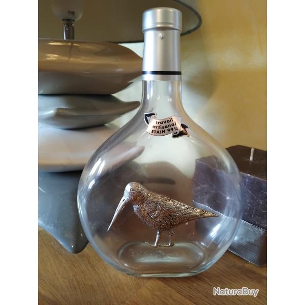 Flacon 70 cl bcasse travail artisanal 99% tain