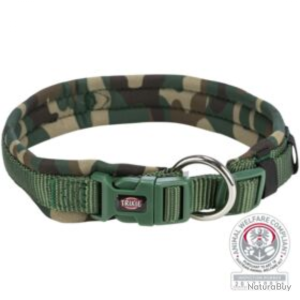 Collier pour chien avec doublure noprne camouflage - TRIXIE S/M