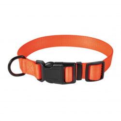 Collier pour chien polyester orange S/M