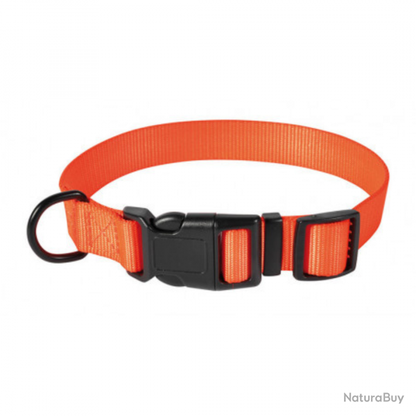 Collier pour chien polyester orange S/M
